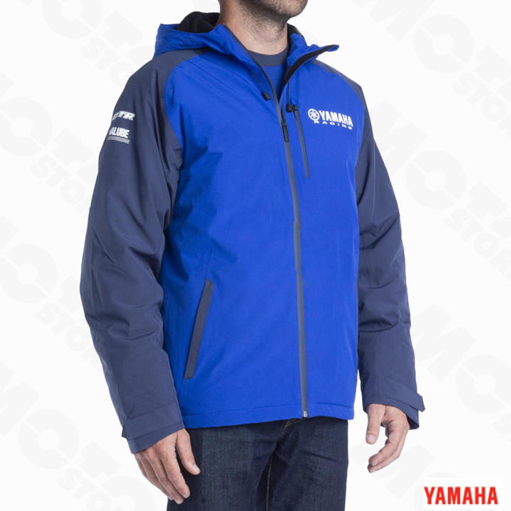 מעיל חורף YAMAHA RACING BLUE 2024 כחול אפור עם קפוצ'ון